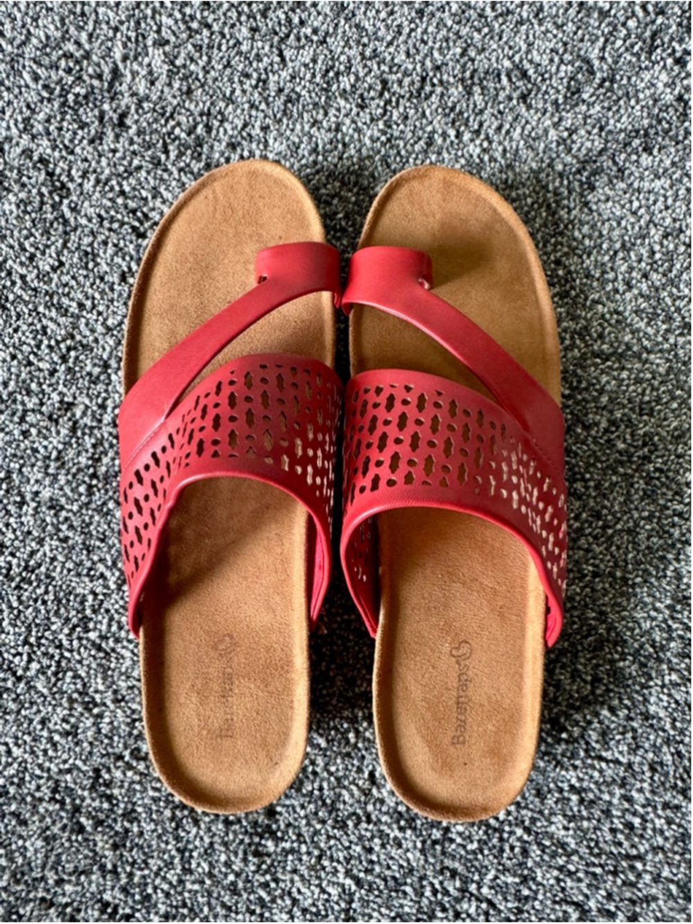 Women's Baretraps Juny Slide Sandal in Cherry Red Size 11 NWOB